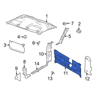 New OEM Rear Body Panel Trim Panel Fits, 2008-2010 Ford F-250 - Part # 8C3Z2540374AB