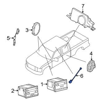 New OEM Front Left Speaker Fits, 2008-2012 Ford F-250 - Part # 7C3Z18808E