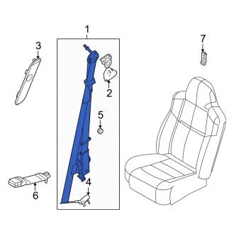 New OEM Rear Left Seat Belt Lap and Shoulder Belt Fits, 2008-2010 Ford F-250 - Part # 8C3Z26611B69CC