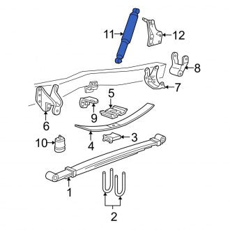 New OEM Rear Suspension Shock Absorber Fits, 2008-2010 Ford F-350 - Part # 7C3Z18125CLA