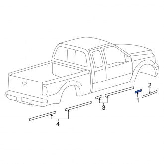 New OEM Front Right Forward Body Decal Kit Fits, 2008-2010 Ford F-450 - Part # 8C3Z2520000AB