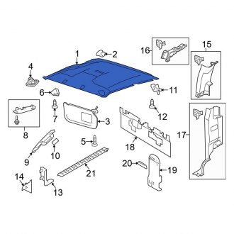 New OEM Headliner Fits, 2011-2012 Ford F-250 - Part # BC3Z2851944FC
