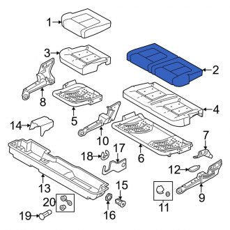New OEM Rear Left Seat Cover Fits, 2011-2016 Ford F-250 - Part # BC3Z2663805CB