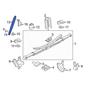 New OEM Rear Suspension Shock Absorber Fits, 2011 Ford F-350 - Part # BC3Z18125S