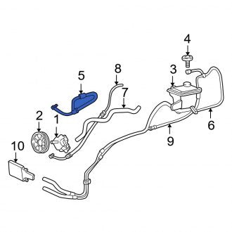New OEM Power Steering Pressure Hose Fits, 2005-2007 Ford F-250 - Part # 5C3Z3A717A