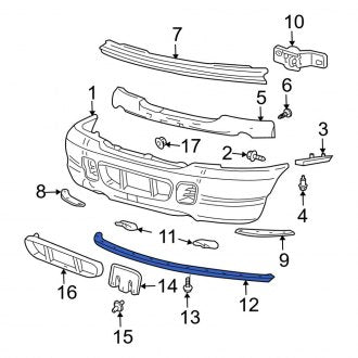 New OEM Front Valance Panel Fits, 2002-2005 Ford Explorer - Part # 1L2Z17626AA