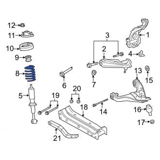 New OEM Front Coil Spring Fits, 2004-2005 Ford Explorer - Part # 4L2Z5310KA