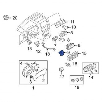 New OEM Seat Memory Switch Fits, 2006-2010 Ford Explorer - Part # 7L2Z14776AA