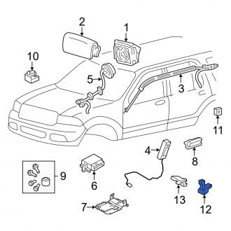New OEM Seat Track Position Sensor Fits, 2002-2005 Ford Explorer - Part # 3L2Z14B416AA