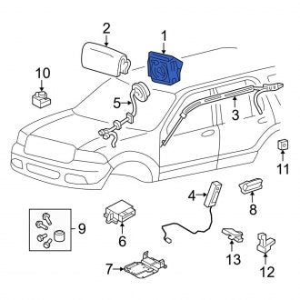 New OEM Steering Wheel Air Bag Fits, 2006-2008 Ford Explorer - Part # 7L2Z78043B13AA