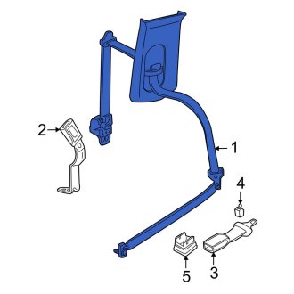 New OEM Front Right Seat Belt Lap and Shoulder Belt Fits, 2002-2005 Ford Explorer - Part # 2L2Z78611B08AAB