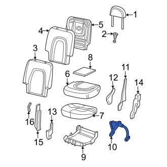 New OEM Center Right Seat Track Support Fits, 2005 Ford Explorer - Part # 5C5Z78606A50BA