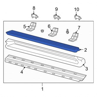 New OEM Left Running Board Step Pad Fits, 2006-2008 Ford Explorer - Part # 6L2Z16491BAA