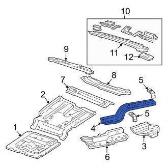 New OEM Rear Left Floor Side Rail Fits, 2006-2010 Ford Explorer - Part # 6L2Z78101A15A