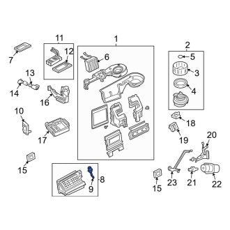 New OEM Front HVAC Air Inlet Door Actuator Fits, 2002-2006 Ford Explorer - Part # 1L2Z18A318BA