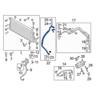 New OEM A/C Refrigerant Suction Hose Fits, 2012-2013 Ford Explorer - Part # BB5Z19A834C