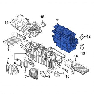 New OEM A/C Evaporator Core and Case Assembly Fits, 2011-2012 Ford Explorer - Part # CG1Z19850C