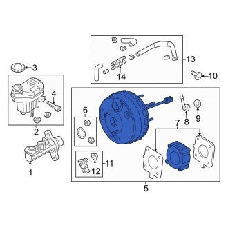 New OEM Power Brake Booster Fits, 2011-2012 Ford Explorer - Part # BB5Z2005A