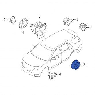 New OEM Center Rear Speaker Fits, 2011-2015 Ford Explorer - Part # DB5Z18808F