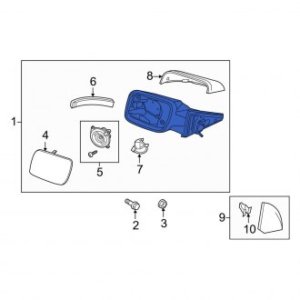 New OEM Front Left Door Mirror Fits, 2011-2015 Ford Explorer - Part # BB5Z17683GA