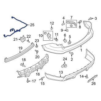 New OEM Rear Parking Aid System Wiring Harness Fits, 2011-2012 Ford Explorer - Part # BB5Z15K868G