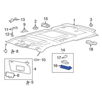 New OEM Right Roof Bezel Fits, 2016-2019 Ford Explorer - Part # DB5Z13733AG