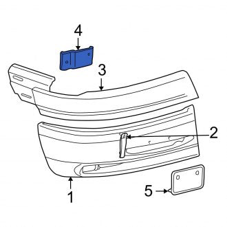 New OEM Front Right Bumper Cover Bracket Fits, 1995-1998 Ford Explorer - Part # F57Z17N775AA