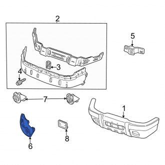 New OEM Front Left Bumper Trim Fits, 1999-2001 Ford Explorer - Part # XL2Z17K833AB