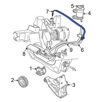 New OEM Power Steering Return Hose Fits, 1995 Ford Explorer - Part # F57Z3A713AC