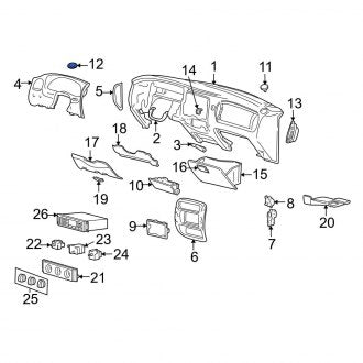 New OEM Left Dashboard Air Vent Trim Fits, 1995-2001 Ford Explorer - Part # F57Z10046A77B