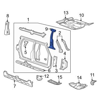 New OEM Left Body B-Pillar Reinforcement Fits, 1995-2003 Ford Explorer - Part # F57Z9824387A
