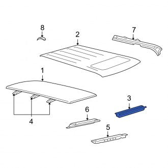 New OEM Front Roof Header Panel Fits, 2006-2010 Ford Explorer - Part # 6L2Z7803418A