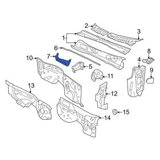 New OEM Cowl Water Deflector Fits, 2001-2010 Ford Explorer - Part # 1L2Z7802408AA