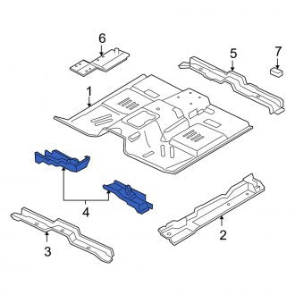 New OEM Right Floor Extension Fits, 2004-2010 Ford Explorer - Part # 6L2Z7810684AA