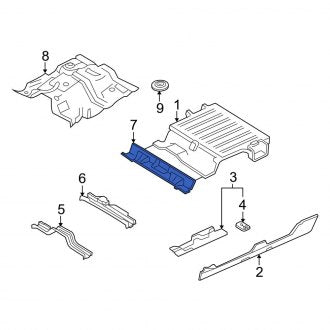 New OEM Rear Floor Pan Crossmember Fits, 2007-2010 Ford Sport Trac - Part # 7A2Z7810608A