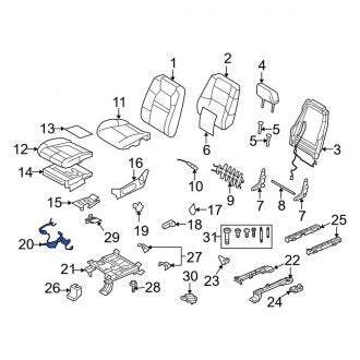 New OEM Front Right Power Seat Wiring Harness Fits, 2008-2010 Ford Sport Trac - Part # 8L2Z14A699BA