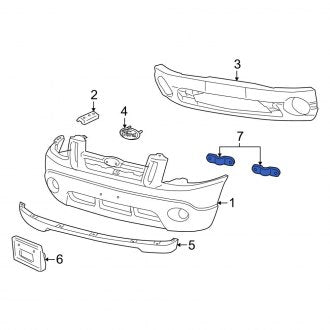 New OEM Left Bumper Cover Bracket Fits, 2001-2003 Ford Explorer - Part # 1L5Z17N775AB