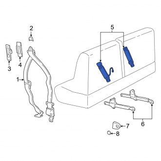 New OEM Front Left Seat Belt Receptacle Fits, 2001-2003 Ford Explorer - Part # 1L2Z7861203CAA