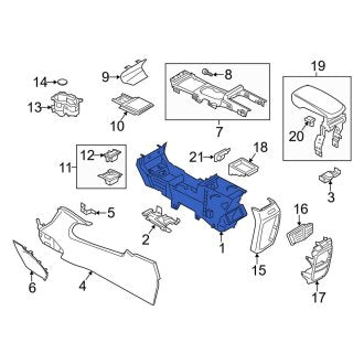 New OEM Center Center Console Fits, 2015-2017 Lincoln MKC - Part # FJ7Z78045B30AA