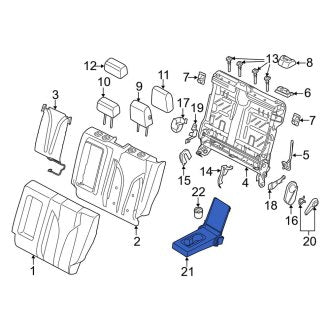 New OEM Rear Seat Armrest Fits, 2016-2018 Lincoln MKC - Part # GJ7Z7867112CA