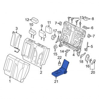 New OEM Rear Seat Armrest Fits, 2016 Lincoln MKC - Part # GJ7Z7867112BA