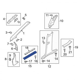New OEM Front Right Door Sill Plate Fits, 2017-2019 Lincoln MKC - Part # EJ7Z7813208CB