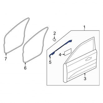New OEM Front Left Door Reinforcement Bar Fits, 2015-2019 Lincoln MKC - Part # EJ7Z7820225A