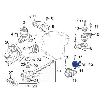 New OEM Manual Transmission Mount Fits, 2003-2004 Ford Escape - Part # 3L8Z6038EA