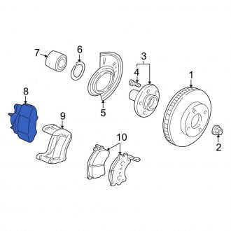 New OEM Front Right Disc Brake Caliper Fits, 2001-2007 Ford Escape - Part # 6L8Z2B120BA