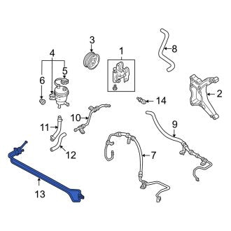 New OEM Front Power Steering Cooler Line Fits, 2001-2004 Ford Escape - Part # 3L8Z3D746AA
