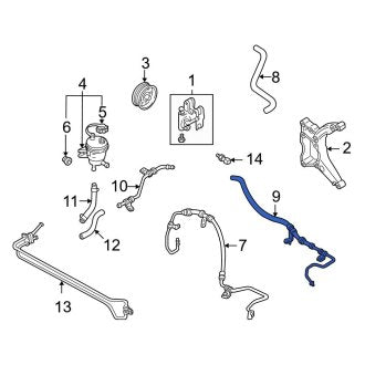 New OEM Front Upper Power Steering Cooler Line Fits, 2001-2007 Ford Escape - Part # YL8Z3A713AC