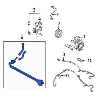 New OEM Front Power Steering Cooler Line Fits, 2004-2007 Ford Escape - Part # 6L8Z3D746C