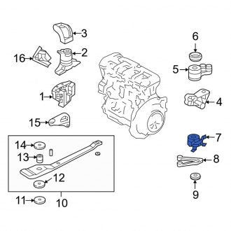 New OEM Manual Transmission Mount Fits, 2001-2003 Ford Escape - Part # YL8Z6038BA
