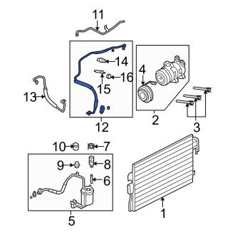 New OEM A/C Refrigerant Suction Hose Fits, 2009 Ford Escape - Part # 9M6Z19D850B